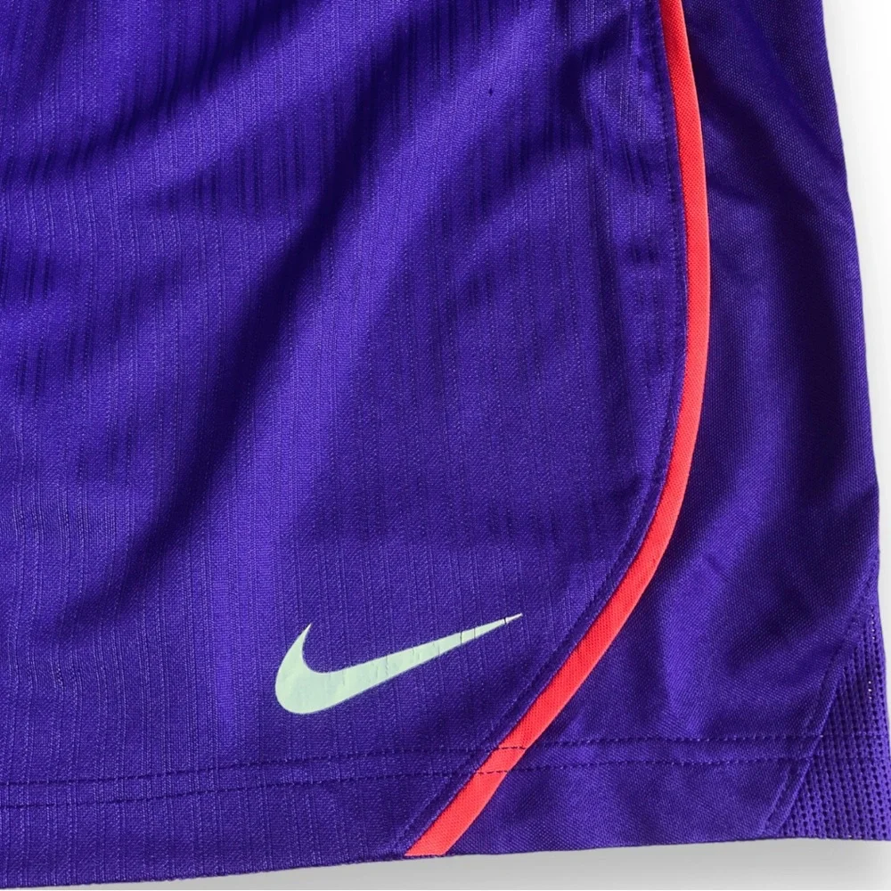 Nike Purple Swoosh Striped Athletic Workout Sports Shorts - Picture 6 of 16